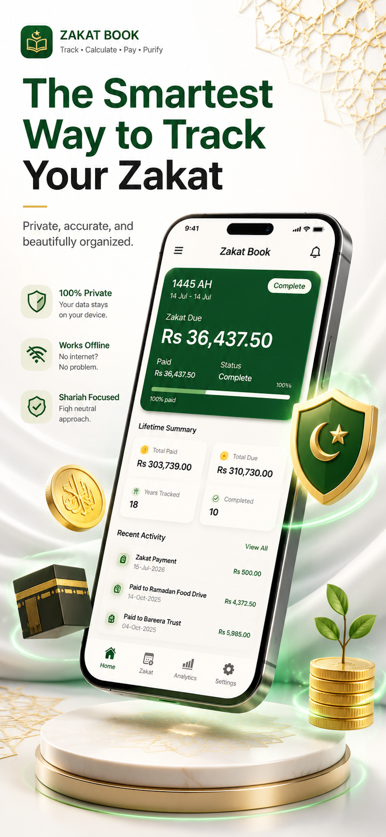 Zakat Book - Zakat calculation dashboard