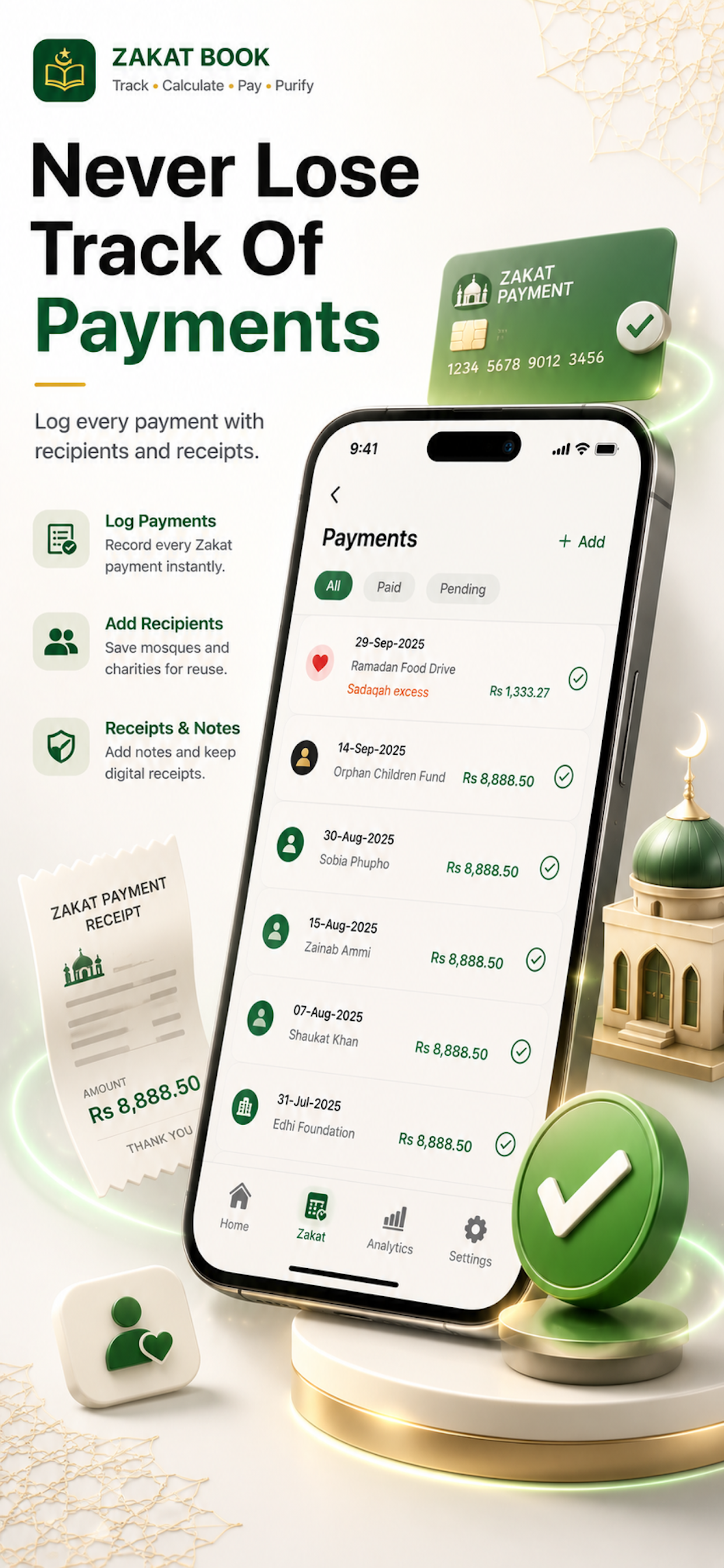 Zakat Book - Wealth and asset tracking