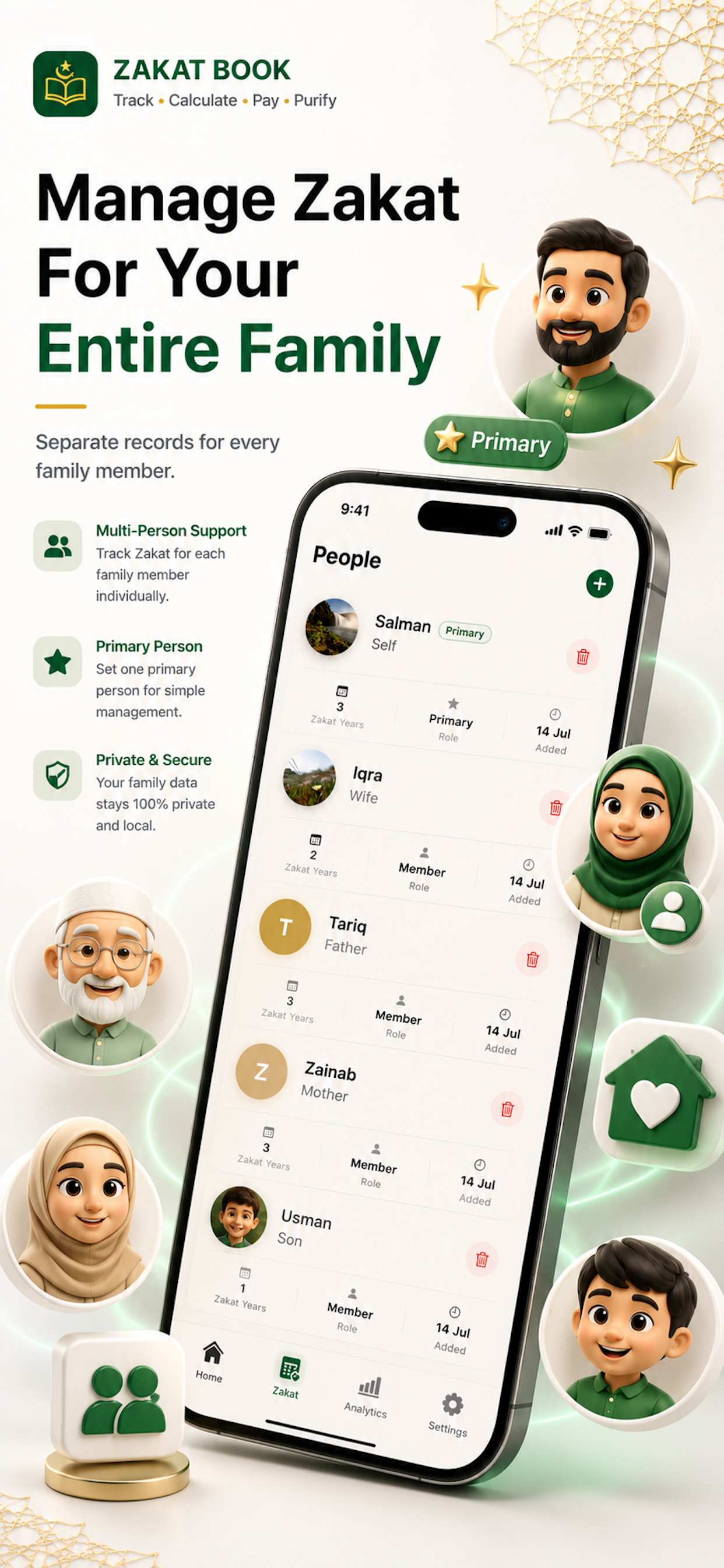 Zakat Book - Payment ledger and history